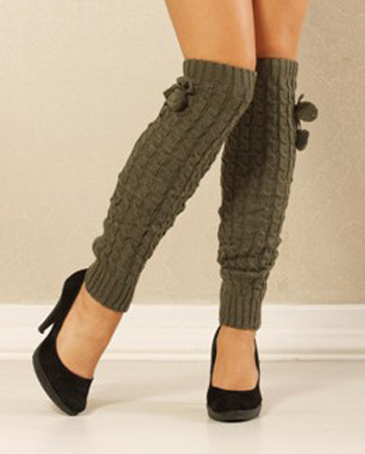 Guêtres Ou Jambières En Tricot Pour Femme - Bas Chauds D'hiver Style Chaussettes Hautes, En Acrylique