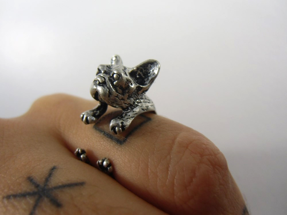 Charm Pendentif Bouledogue Français - Argenté Main - Pour Bracelet Ou Collier - Bijou Fantaisie Animalier - Cadeau Original