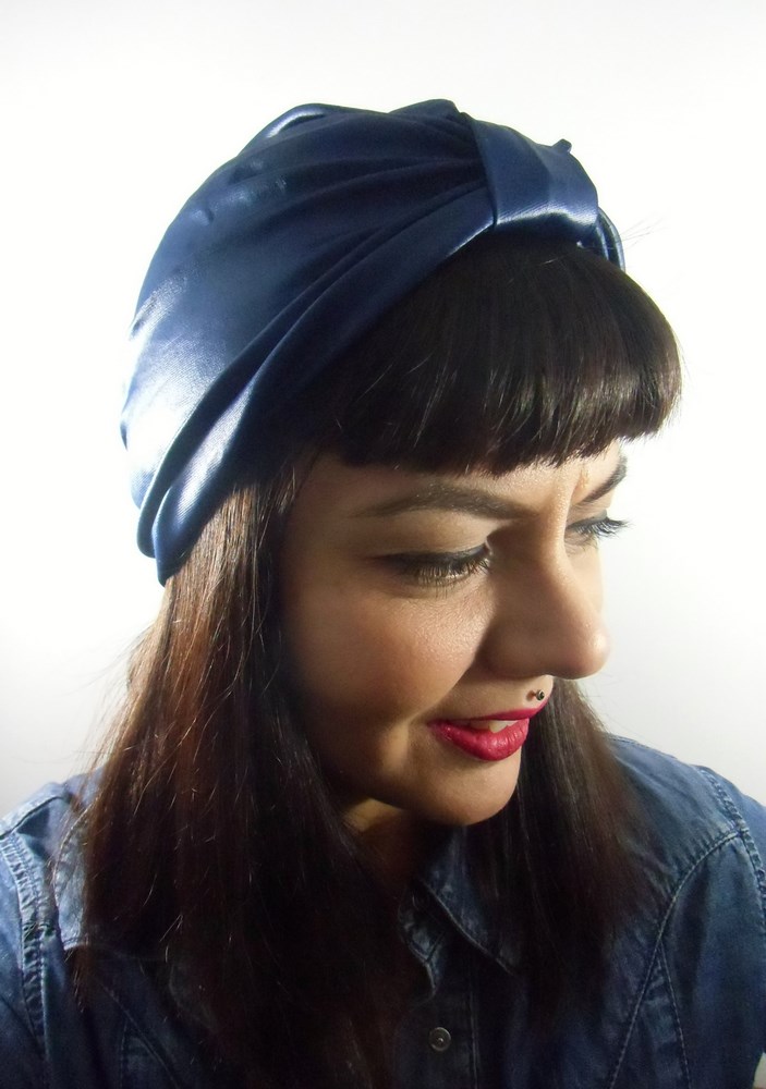 Serre-tête Turban En Simili-cuir - Épais, Twisté, Plusieurs Couleurs (bleu, Noir, Rouge, Rose)