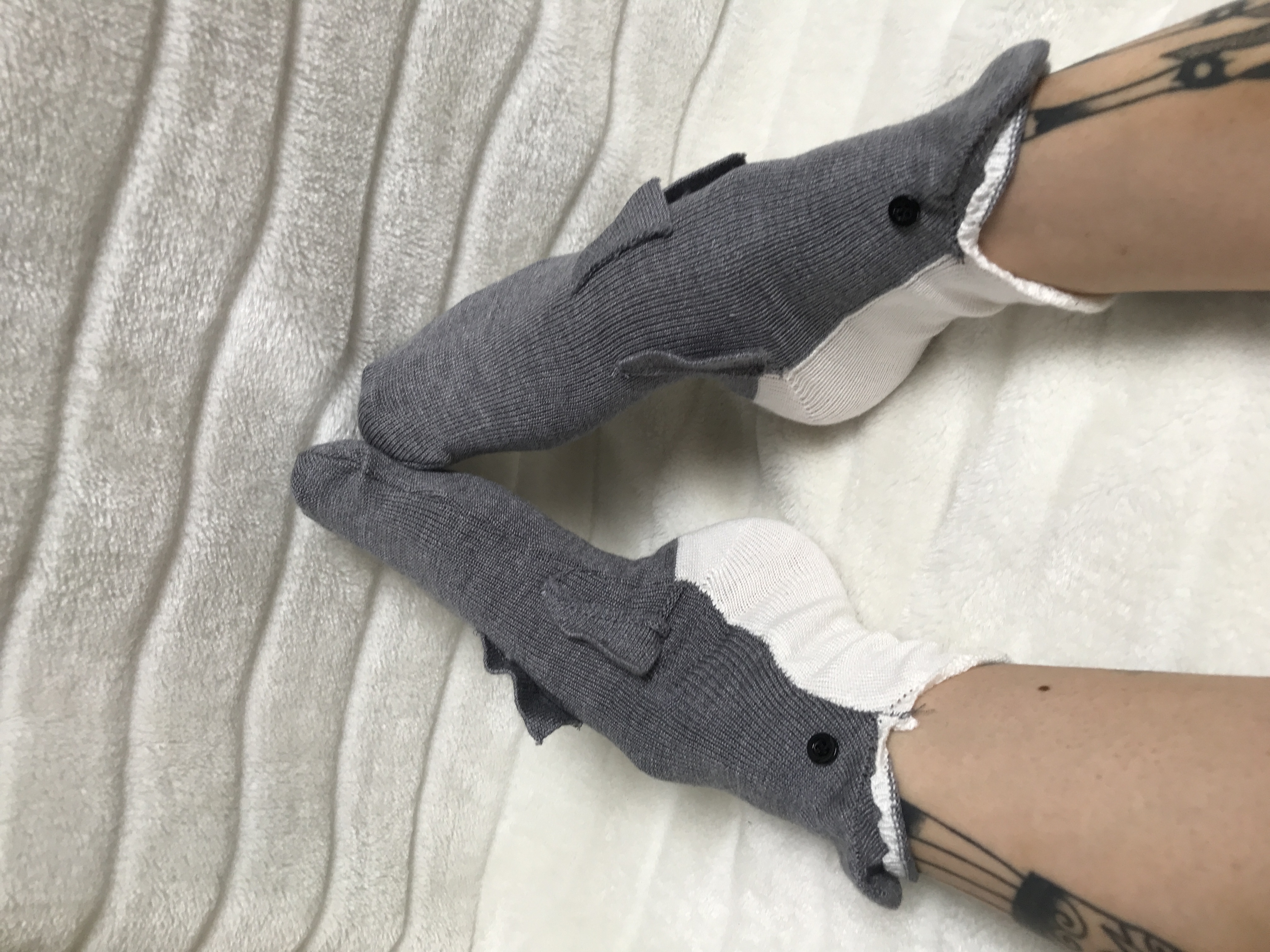 Chaussettes fantaisie animal rigolo requin 