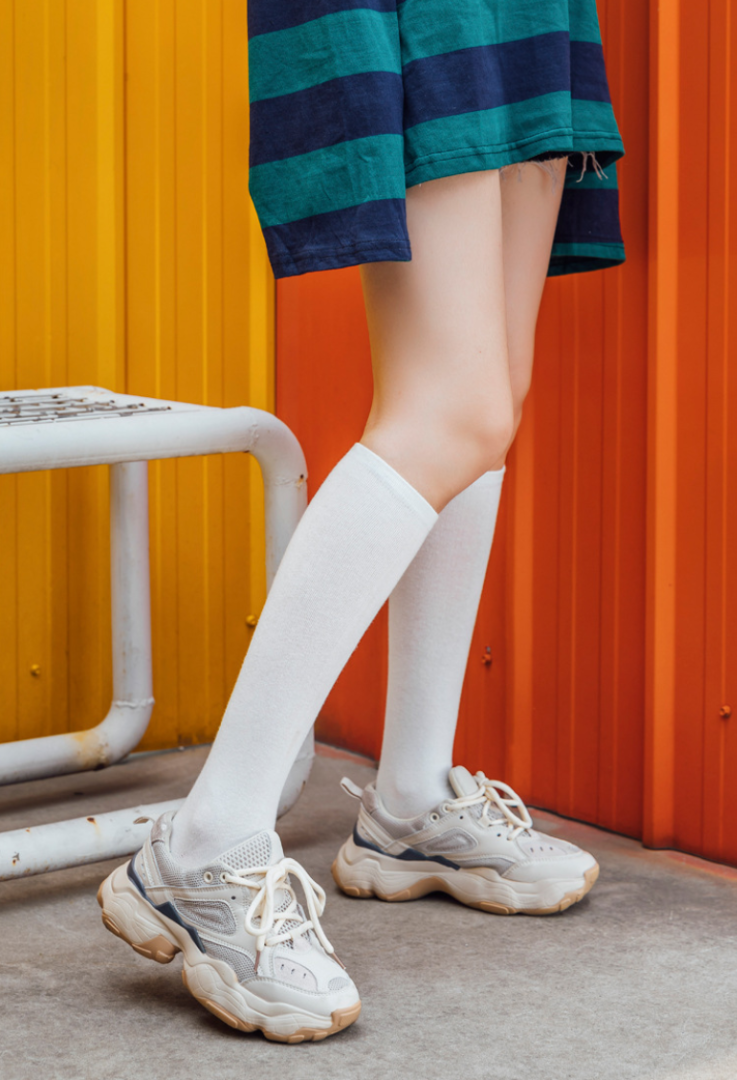Chaussettes hautes on sale blanches