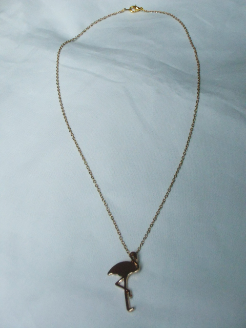 Collier Flamant Rose Pour Femme En Argent Sterling 925 Avec