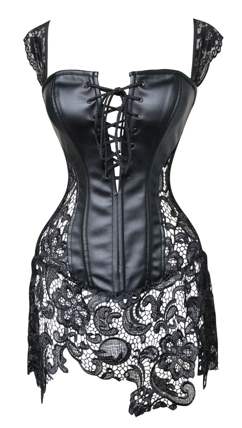 corset noir dentelle