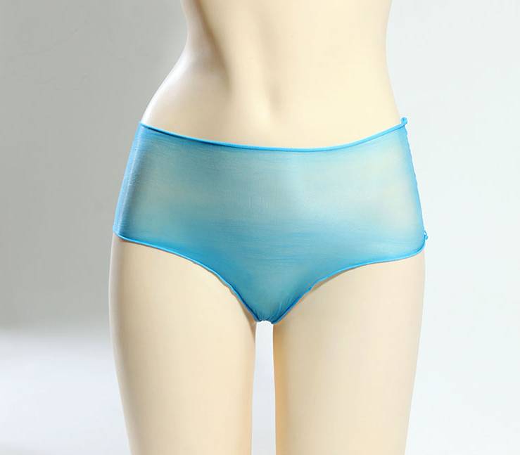 Culotte transparente bleue sans gousset "Transparent sexy panty"