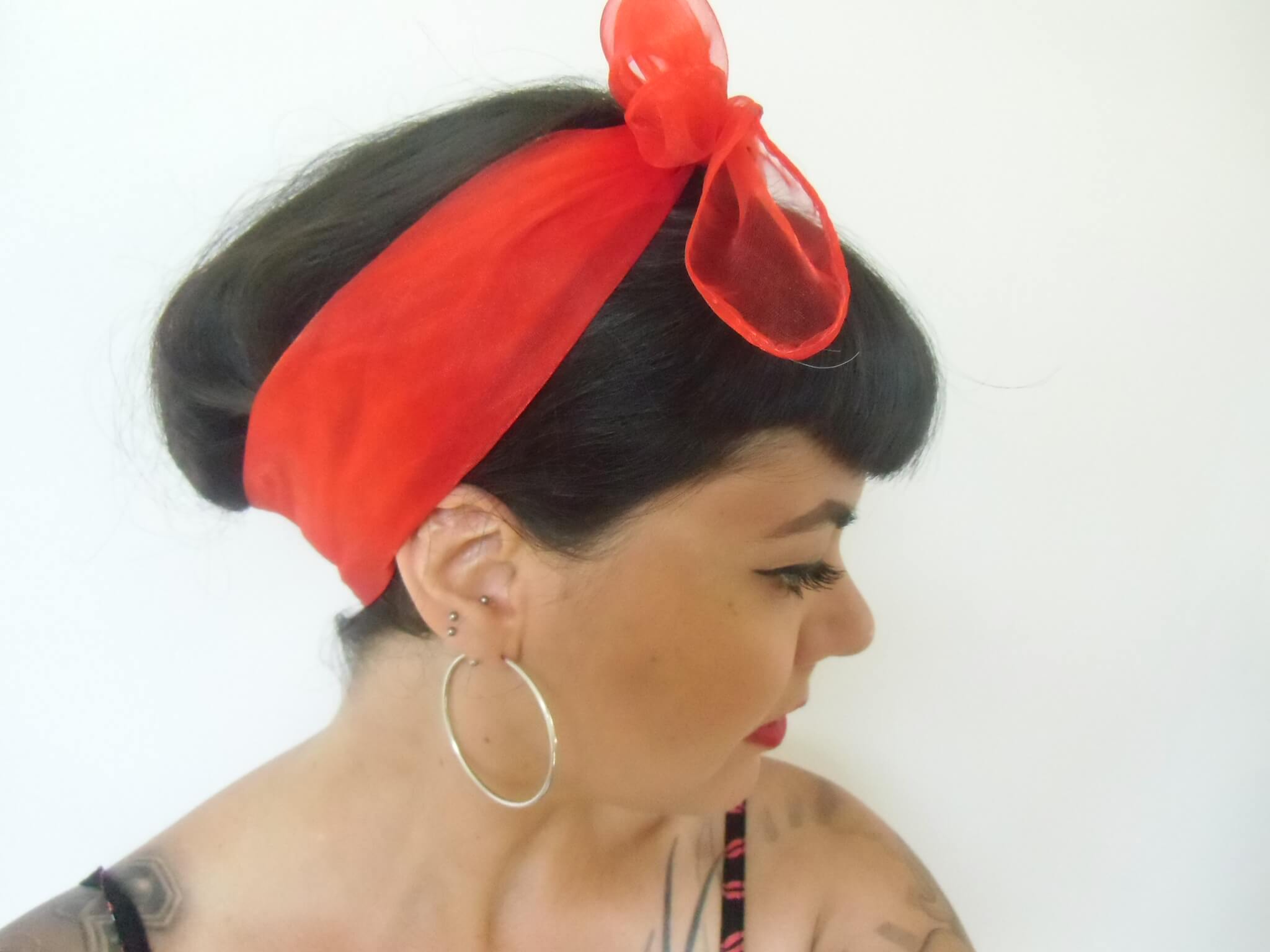 foulard cheveux rouge