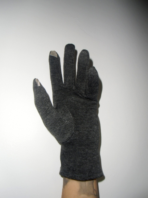 Gants pinups noirs et vichy courts hiver pour smartphone