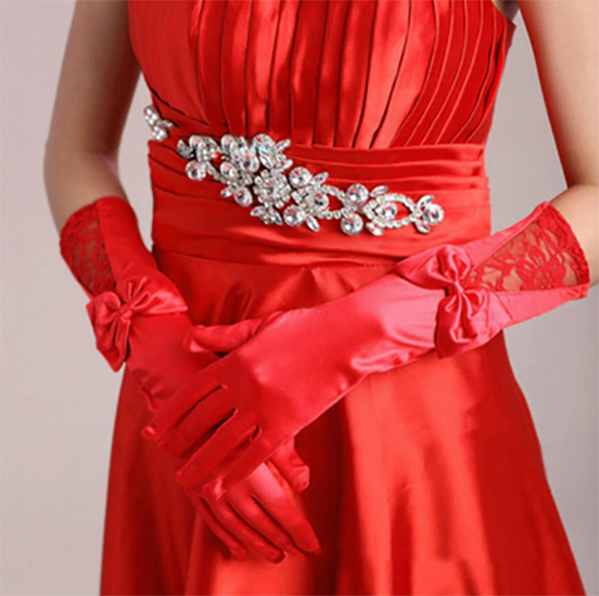 Gants Longs Femme En Satin Noir - Longueur 54 Cm (jusqu'au Coude) - Spandex élastique - Pour Soirée, Bal, Cosplay, Halloween