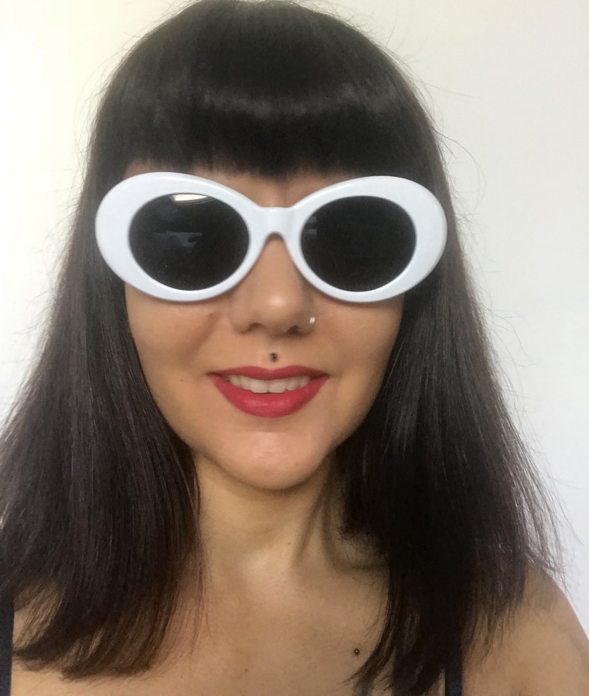Lunettes de soleil r tro ann es 60 ovales blanches Lunettes de soleil r tro ann es 60 ovales blanches