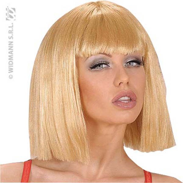 Perruque carré long blond cabaret Crazy Horse sexy
