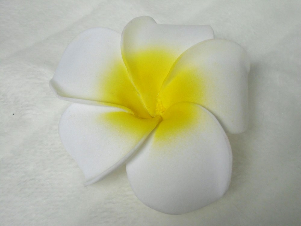 Pince clip à cheveux fleur de frangipane 3 tailles