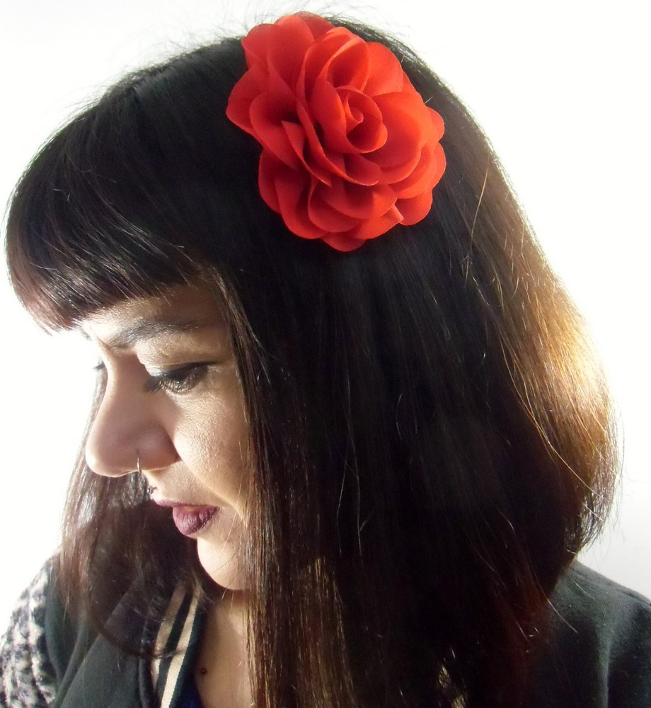 Pince à Cheveux Cœur Et Cerise LILIE&WHITE - Taille Moyenne - Pour Cheveux épais, Style Quotidien Ou Occasion