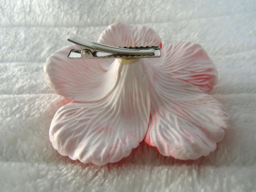 Pince clip à cheveux fleurs d'orchidées à demi-perles