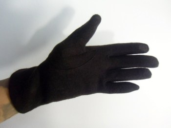 Gants hiver rétro marrons en laine finition officier
