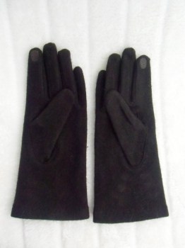 Gants hiver rétro marrons en laine finition officier