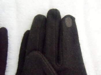 Gants hiver rétro marrons en laine finition officier
