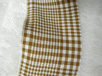 Bandeau cheveux rigide modulable carreaux beiges et blancs