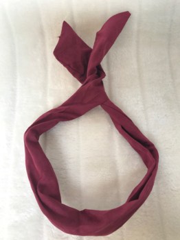 Bandeau cheveux rigide modulable suédine bordeaux