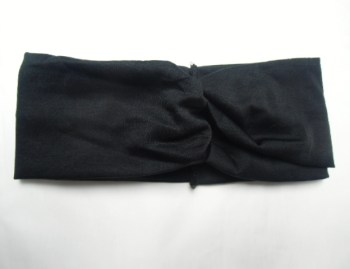 Bandeau turban élastique noir coiffure rétro pinup