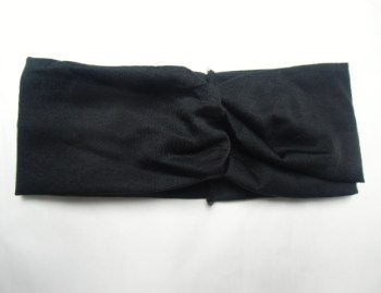 Bandeau turban noir élastique coiffure rétro pinup