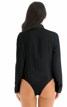 Body noir chemise working girl sexy