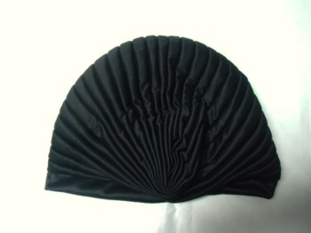 Bonnet turban noir original, pinup et rétro pour l'hiver