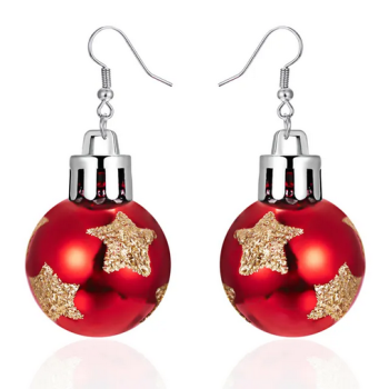boucles-doreilles-boules-noel-rouges-etoiles-dorees