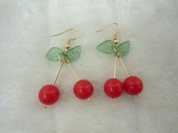 Boucles d'oreilles originales cerises élégantes pin-up