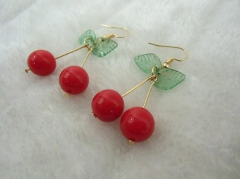 Boucles d'oreilles originales cerises élégantes pin-up