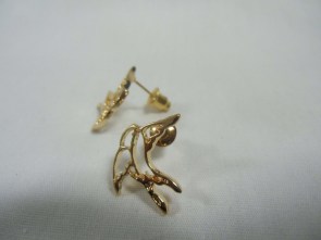 Boucles d'oreilles hirondelles dorées "Pin-ups swallows"