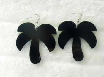 Boucles d'oreilles acrylique palmiers tropical original