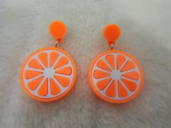 Boucles d'oreilles originales tranche de orange