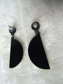 Boucles d'oreilles originales tranche de citron acrylique