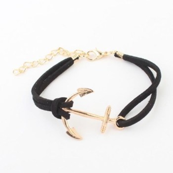 Bracelet cordon et métal ancre marine "Pin-up anchor"