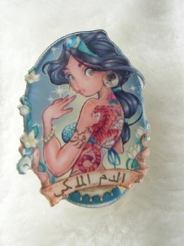 Broche princesses disney pin-up tatouées