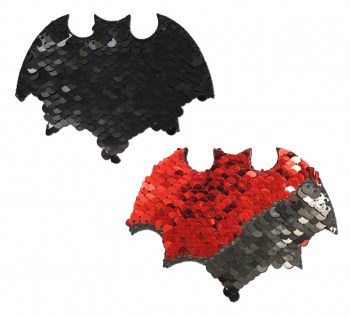 Cache-tétons nippies batman chauve-souris sequin double