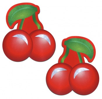 Cache-tétons nippies cerises rouges pin-up