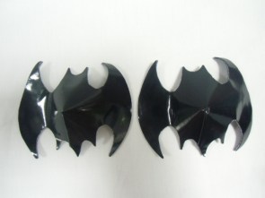 Cache-tétons nippies chauve-souris en PVC noir