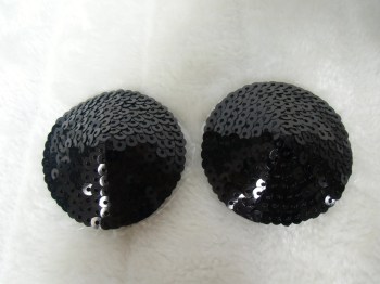 Cache-tétons nippies ronds sequin noir