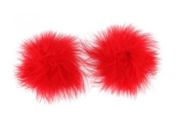 Cache-tétons nippies plumes rouges sexy burlesque