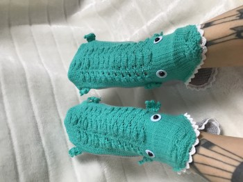 chaussette-animal-rigolo-crocodile-vert