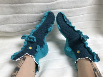 chaussette-animal-rigolo-dragon-bleu