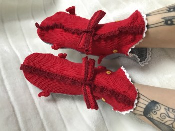 chaussette-animal-rigolo-dragon-rouge