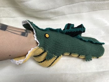 chaussette-animal-rigolo-dragon-vert-2