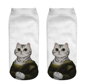 chaussettes-basses-chat-joconde-peinture