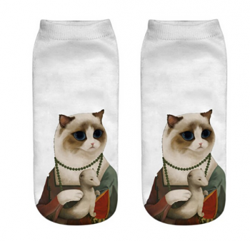 chaussettes-basses-chats-dame-hermine-peinture