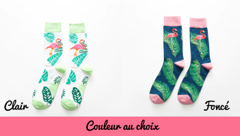 chaussettes-flamants-roses-claires-foncees