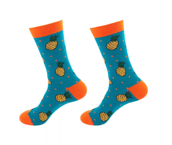 chaussettes-vertes-oranges-ananas