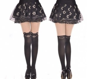 Collants chaussettes ours en trompe l'oeil harajuku kawaii