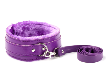 collier-bdsm-laisse-de-chien-simili-cuir-fourrure-violet
