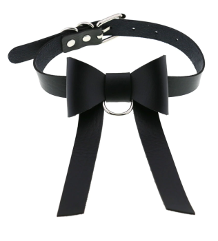 collier-bdsm-simili-cuir-noir-noeud-papillon-anneau-argente-4